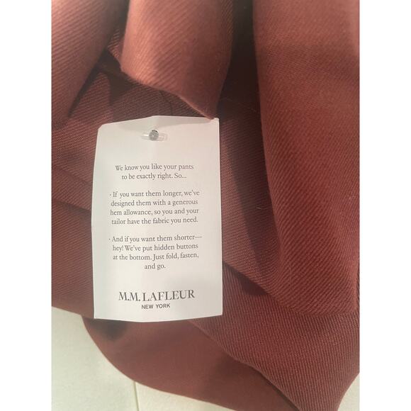 M.M. LaFleur Hadley Pant – Sharkskin Rust Brown – Wide-Leg – Sz 10 NWT - Picture 7 of 9